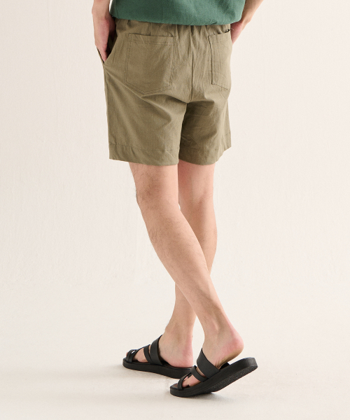 ANALOG MOOD(アナログムード)の「ロールアップリネンショートパンツ(カーキ)(その他パンツ・メンズ・その他・L/XL)」の3枚目の写真