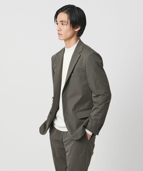 UNITED ARROWS（ユナイテッドアローズ）の「ダブルクロス シングル 2ボタン テーラードジャケット UA COZY ウォッシャブル ２WAYストレッチ はっ水（テーラードジャケット・メンズ・ブラック/オリーブ・S/L/XL/XXL/M）」の2枚目の写真