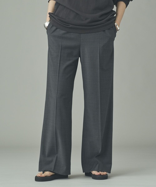Curensology(カレンソロジー)の「Curensology(カレンソロジー)/ウールブレンドセンタープレスパンツ(その他パンツ・レディース・ライトグレー/チャコールグレー/ブラック・FREE)」の14枚目の写真