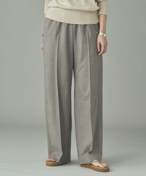 Curensology(カレンソロジー)の「Curensology(カレンソロジー)/ウールブレンドセンタープレスパンツ(その他パンツ・レディース・ライトグレー/チャコールグレー/ブラック・FREE)」の15枚目の写真