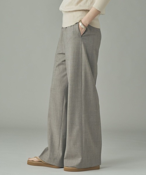 Curensology(カレンソロジー)の「Curensology(カレンソロジー)/ウールブレンドセンタープレスパンツ(その他パンツ・レディース・ライトグレー/チャコールグレー/ブラック・FREE)」の16枚目の写真