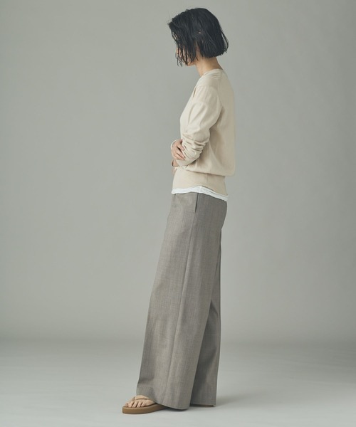 Curensology(カレンソロジー)の「Curensology(カレンソロジー)/ウールブレンドセンタープレスパンツ(その他パンツ・レディース・ライトグレー/チャコールグレー/ブラック・FREE)」の19枚目の写真