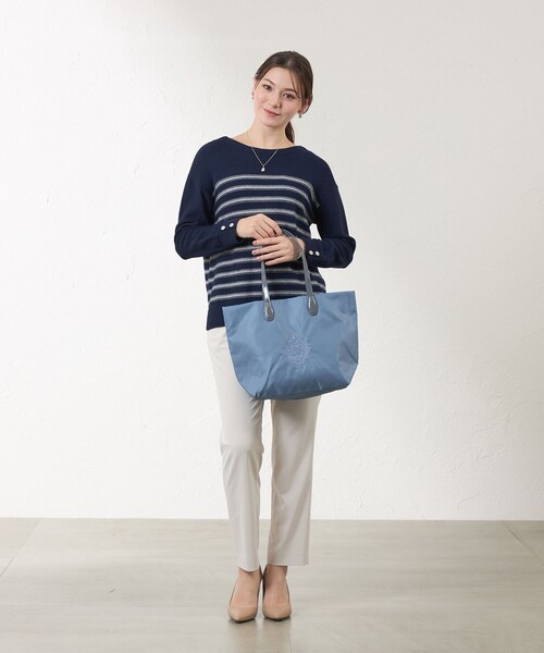 amaca(アマカ)の「DAVISフラップトートバッグ(トートバッグ・レディース・グレー系その他2/ダークネイビー/ブルー系その他2・FREE)」の8枚目の写真