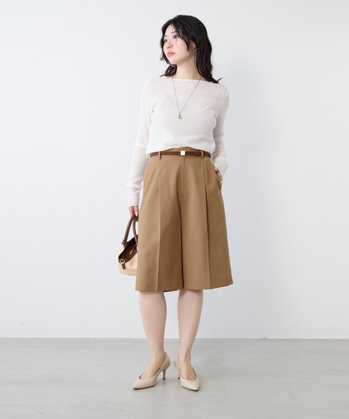 MICA&DEAL（マイカ＆ディール）の「シアーマーブルカットソー（Tシャツ/カットソー・レディース・ホワイト/アイボリー/ブラック・FREE）」の8枚目の写真