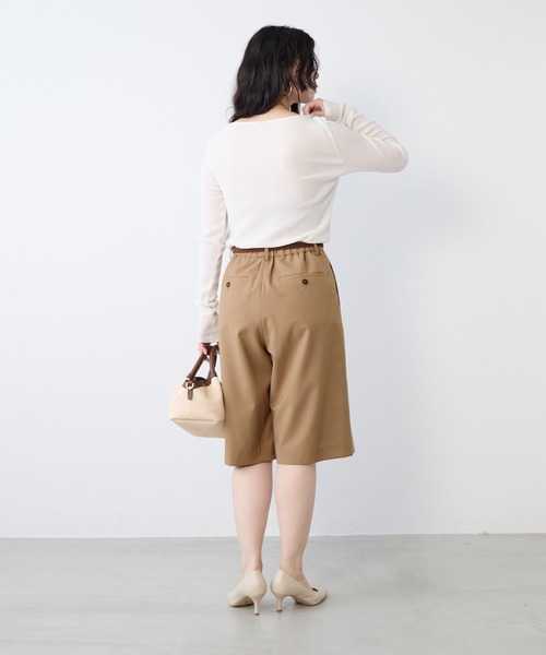 MICA&DEAL（マイカ＆ディール）の「シアーマーブルカットソー（Tシャツ/カットソー・レディース・ホワイト/アイボリー/ブラック・FREE）」の10枚目の写真