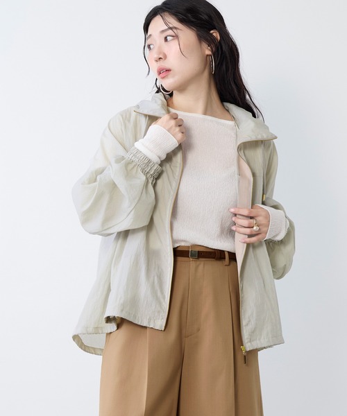 MICA&DEAL（マイカ＆ディール）の「シアーマーブルカットソー（Tシャツ/カットソー・レディース・ホワイト/アイボリー/ブラック・FREE）」の11枚目の写真