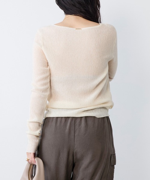 MICA&DEAL（マイカ＆ディール）の「シアーマーブルカットソー（Tシャツ/カットソー・レディース・ホワイト/アイボリー/ブラック・FREE）」の17枚目の写真