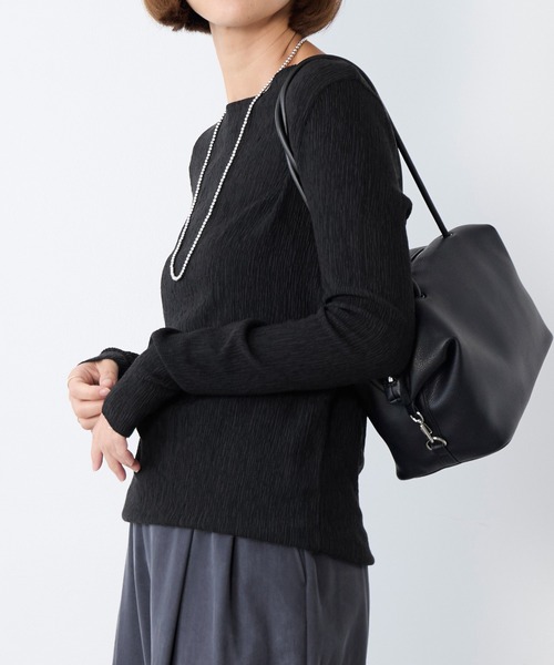 MICA&DEAL（マイカ＆ディール）の「シアーマーブルカットソー（Tシャツ/カットソー・レディース・ホワイト/アイボリー/ブラック・FREE）」の20枚目の写真