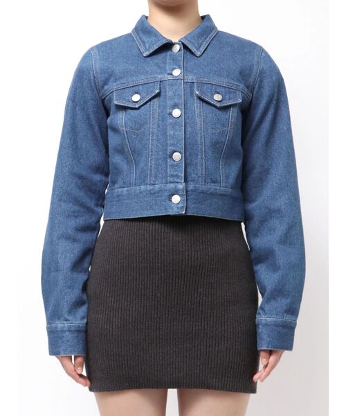 EATME（イートミー）の「コンパクトデニムジャケット（デニムジャケット・レディース・ブラック/ブルー・FREE）」の11枚目の写真