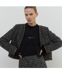 CHAIN SET-UP TWEED JACKET(JK-2994)