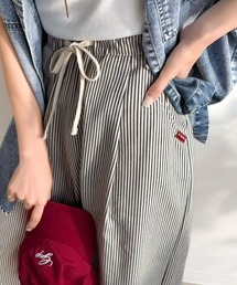 Java（ジャバ）の「《JaVaジャバコラボ》穿くだけで“こなれる”。ヒッコリータックデザインボリュームパンツ(ストライプ&無地)（その他パンツ）」