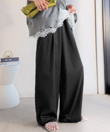 Java（ジャバ）の「《JaVaジャバコラボ》穿くだけで“こなれる”。ヒッコリータックデザインボリュームパンツ(ストライプ&無地)（その他パンツ）」