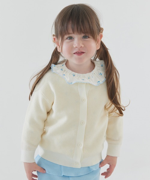 moimoln（モイモルン）の「スズラン総柄フリル長袖ブラウス・シャツ（シャツ/ブラウス・キッズ・アイボリー・90cm/100cm/110cm/120cm/130cm）」の13枚目の写真