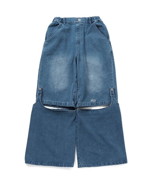 algy(アルジー)の「2WAYデザインパンツ(デニムパンツ・キッズ・ブラック/サックスブルー/ピンク・130/140/150/160)」の2枚目の写真