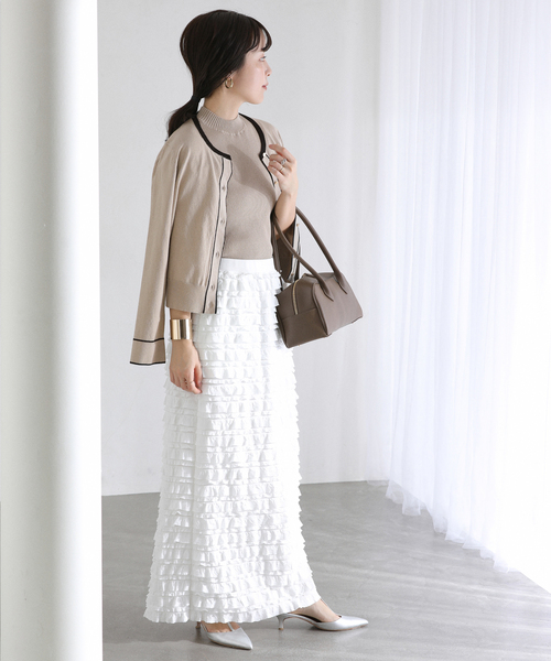 La TOTALITE（ラトータリテ）の「【洗える】ウォッシャブルコットン混アンサンブル（アンサンブル・レディース・ブラック/ベージュ/サックスブルー・FREE）」の4枚目の写真