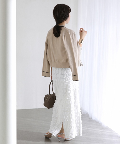 La TOTALITE（ラトータリテ）の「【洗える】ウォッシャブルコットン混アンサンブル（アンサンブル・レディース・ブラック/ベージュ/サックスブルー・FREE）」の6枚目の写真