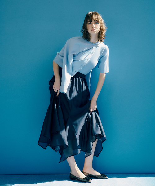 La TOTALITE（ラトータリテ）の「【洗える】ウォッシャブルコットン混アンサンブル（アンサンブル・レディース・ブラック/ベージュ/サックスブルー・FREE）」の10枚目の写真