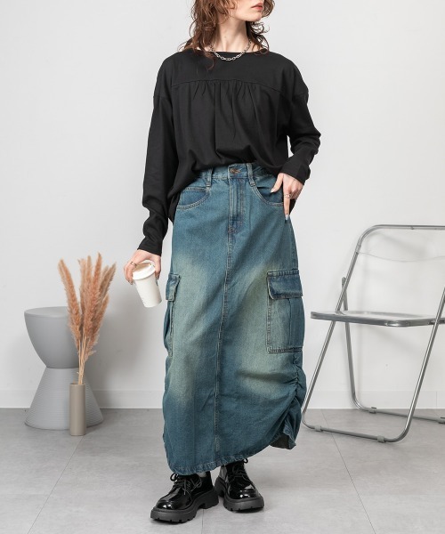 RCD(アールシーディー)の「バックダブル長袖Tシャツ(Tシャツ/カットソー・レディース・ブラック/ホワイト・4L~5L/LL~3L/M-L)」の18枚目の写真