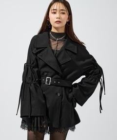 ゴシックフリルレースアップケープコート（その他アウター）｜NOEMIE