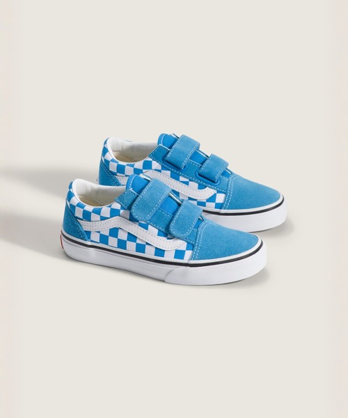 VANS(バンズ)の「キッズ オールドスクール V / Old Skool V COLOR THEORY CHECK VN000CYDFNM1(スニーカー・キッズ・ブルー・1/2/3/11/12/13)」の2枚目の写真