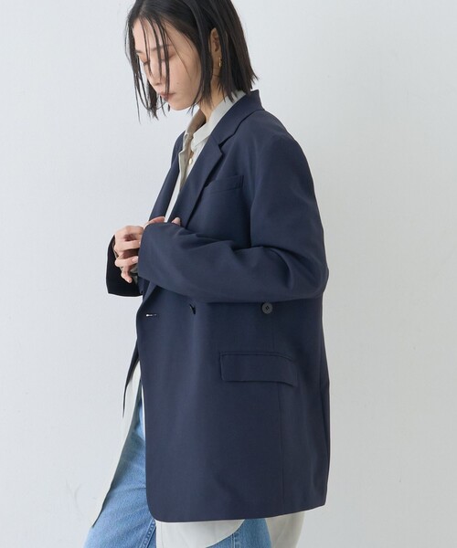 Rouge vif(ルージュヴィフ)の「デザインライトジャケット(テーラードジャケット・レディース・ネイビー/カーキ・36/38)」の1枚目の写真