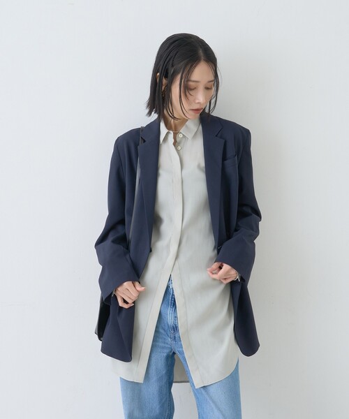 Rouge vif(ルージュヴィフ)の「デザインライトジャケット(テーラードジャケット・レディース・ネイビー/カーキ・36/38)」の4枚目の写真