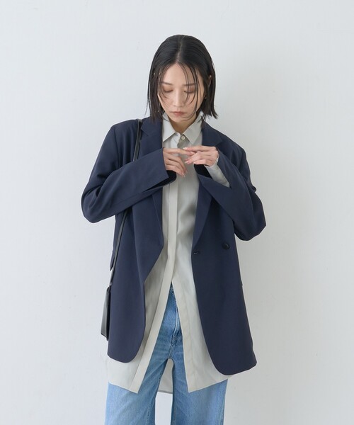 Rouge vif(ルージュヴィフ)の「デザインライトジャケット(テーラードジャケット・レディース・ネイビー/カーキ・36/38)」の5枚目の写真