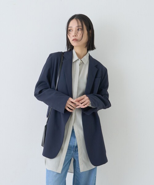 Rouge vif(ルージュヴィフ)の「デザインライトジャケット(テーラードジャケット・レディース・ネイビー/カーキ・36/38)」の6枚目の写真