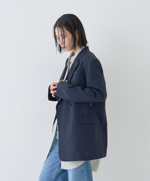 Rouge vif(ルージュヴィフ)の「デザインライトジャケット(テーラードジャケット・レディース・ネイビー/カーキ・36/38)」の8枚目の写真