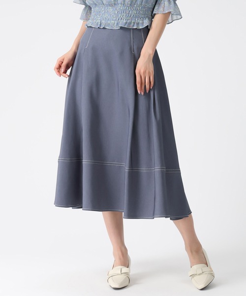 MISCH MASCH(ミッシュマッシュ)の「2026春夏新作 ポリデニム配色ステッチレースアップスカート(スカート・レディース・ブラック/ネイビー/ブルー・S/M)」の10枚目の写真