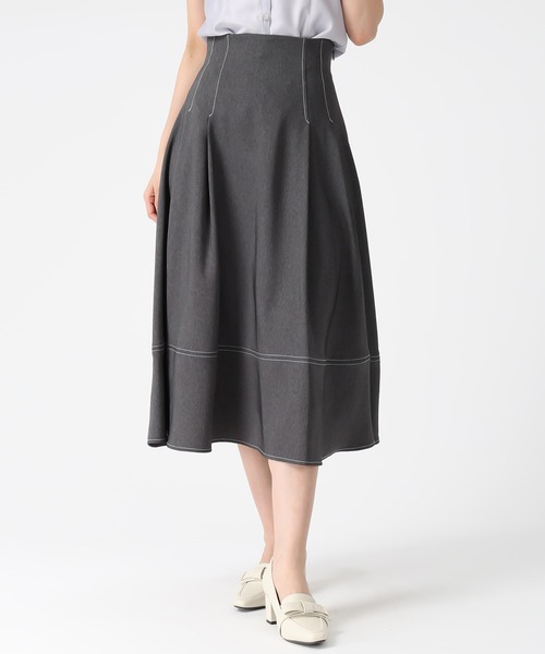 MISCH MASCH(ミッシュマッシュ)の「2026春夏新作 ポリデニム配色ステッチレースアップスカート(スカート・レディース・ブラック/ネイビー/ブルー・S/M)」の11枚目の写真