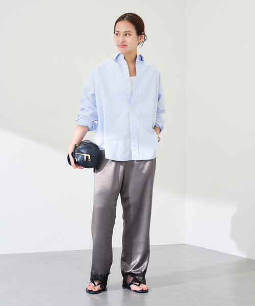 FRAMeWORK（フレームワーク）の「ONIT / オニット 別注レースイージーパンツ（その他パンツ・レディース・スミクロ/ベージュ・SMALL/MEDIUM）」の3枚目の写真