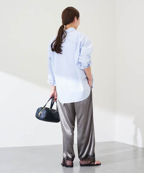 FRAMeWORK（フレームワーク）の「ONIT / オニット 別注レースイージーパンツ（その他パンツ・レディース・スミクロ/ベージュ・SMALL/MEDIUM）」の5枚目の写真