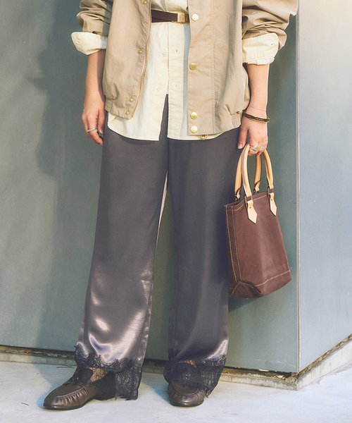 FRAMeWORK（フレームワーク）の「ONIT / オニット 別注レースイージーパンツ（その他パンツ・レディース・スミクロ/ベージュ・SMALL/MEDIUM）」の14枚目の写真