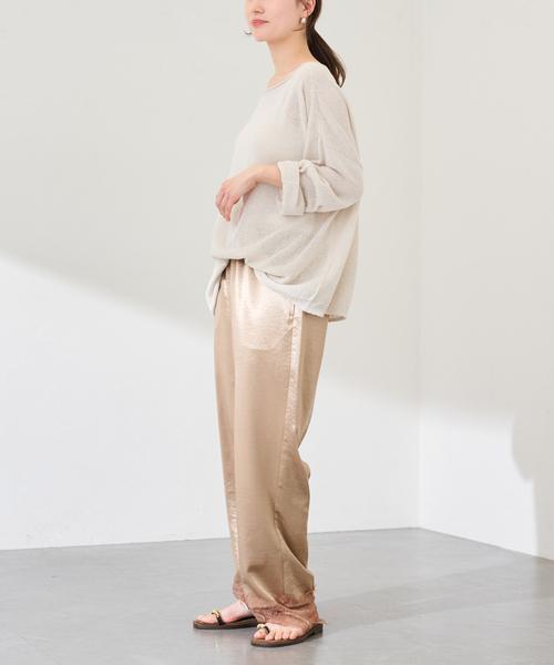 FRAMeWORK（フレームワーク）の「ONIT / オニット 別注レースイージーパンツ（その他パンツ・レディース・スミクロ/ベージュ・SMALL/MEDIUM）」の16枚目の写真