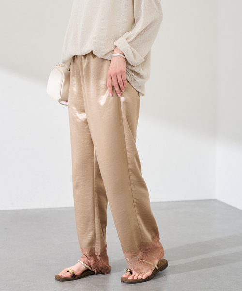 FRAMeWORK（フレームワーク）の「ONIT / オニット 別注レースイージーパンツ（その他パンツ・レディース・スミクロ/ベージュ・SMALL/MEDIUM）」の18枚目の写真