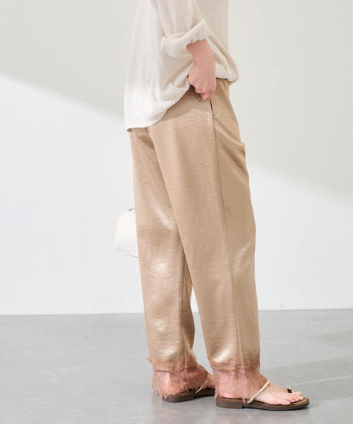 FRAMeWORK（フレームワーク）の「ONIT / オニット 別注レースイージーパンツ（その他パンツ・レディース・スミクロ/ベージュ・SMALL/MEDIUM）」の19枚目の写真