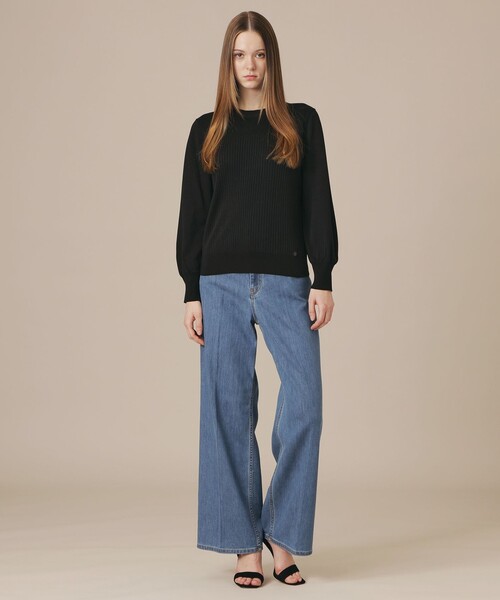 MACKINTOSH LONDON(マッキントッシュ ロンドン)の「【婦人画報4月号掲載】リブブロッキングニットプルオーバー(ニット/セーター・レディース・ブルー系その他2/ブラック/ホワイト系その他・40/38)」の12枚目の写真