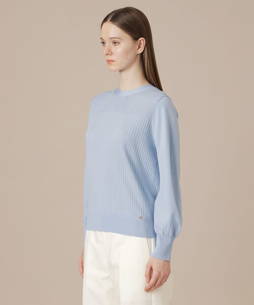 MACKINTOSH LONDON(マッキントッシュ ロンドン)の「【婦人画報4月号掲載】リブブロッキングニットプルオーバー(ニット/セーター・レディース・ブルー系その他2/ブラック/ホワイト系その他・40/38)」の16枚目の写真