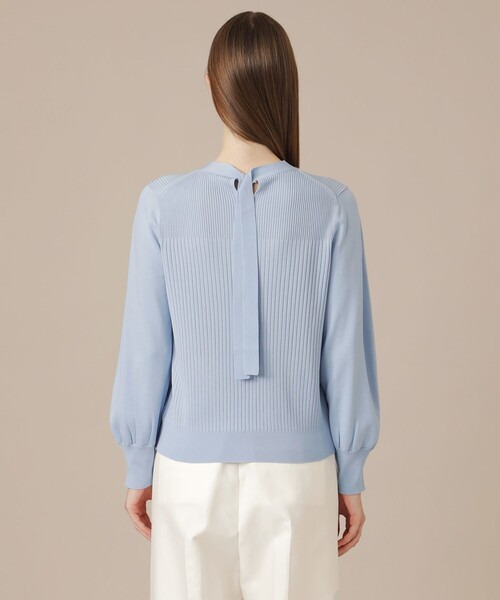 MACKINTOSH LONDON(マッキントッシュ ロンドン)の「【婦人画報4月号掲載】リブブロッキングニットプルオーバー(ニット/セーター・レディース・ブルー系その他2/ブラック/ホワイト系その他・40/38)」の4枚目の写真
