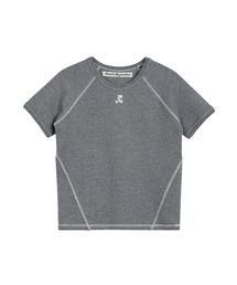 WAFFLE RAGLAN T-SHIRT - GREY