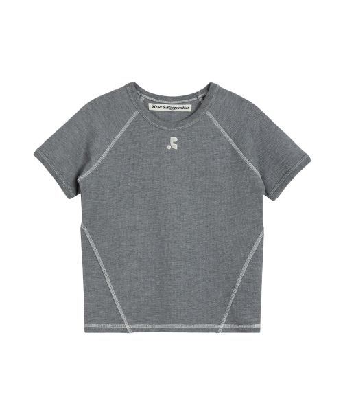 Rest&Recreation(レストアンドレクリエーション)の「WAFFLE RAGLAN T-SHIRT - GREY(Tシャツ/カットソー・レディース・その他・LARGE/SMALL)」の1枚目の写真