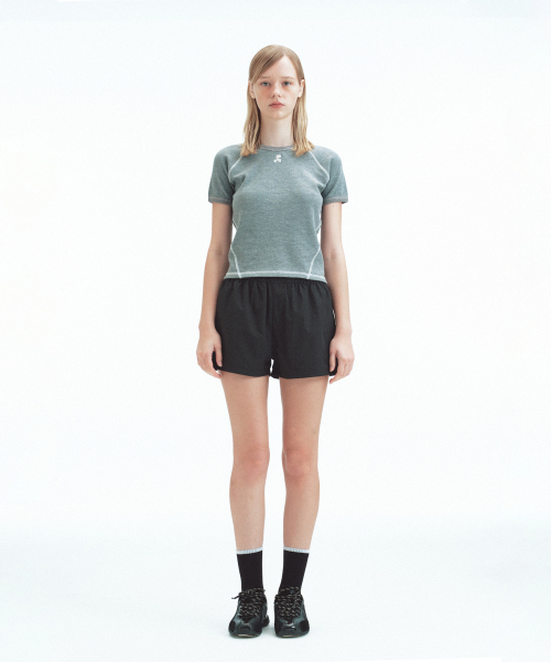 Rest&Recreation(レストアンドレクリエーション)の「WAFFLE RAGLAN T-SHIRT - GREY(Tシャツ/カットソー・レディース・その他・LARGE/SMALL)」の3枚目の写真