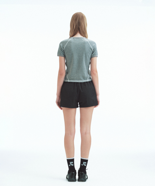 Rest&Recreation(レストアンドレクリエーション)の「WAFFLE RAGLAN T-SHIRT - GREY(Tシャツ/カットソー・レディース・その他・LARGE/SMALL)」の4枚目の写真