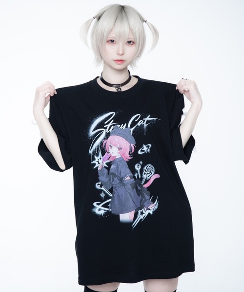 TRAVAS TOKYO（トラバス トウキョウ）の「TRAVAS TOKYO ×しゅがおコラボTEE/半袖Tシャツ（Tシャツ/カットソー・レディース・ホワイト/ブラック・FREE）」の3枚目の写真