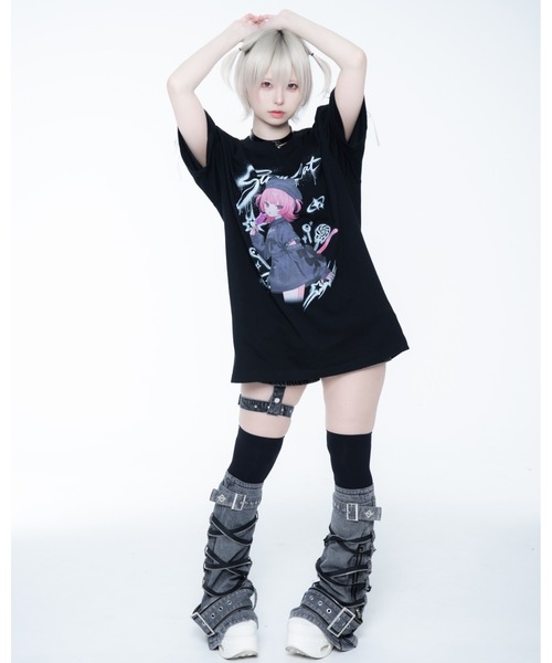 TRAVAS TOKYO（トラバス トウキョウ）の「TRAVAS TOKYO ×しゅがおコラボTEE/半袖Tシャツ（Tシャツ/カットソー・レディース・ホワイト/ブラック・FREE）」の7枚目の写真