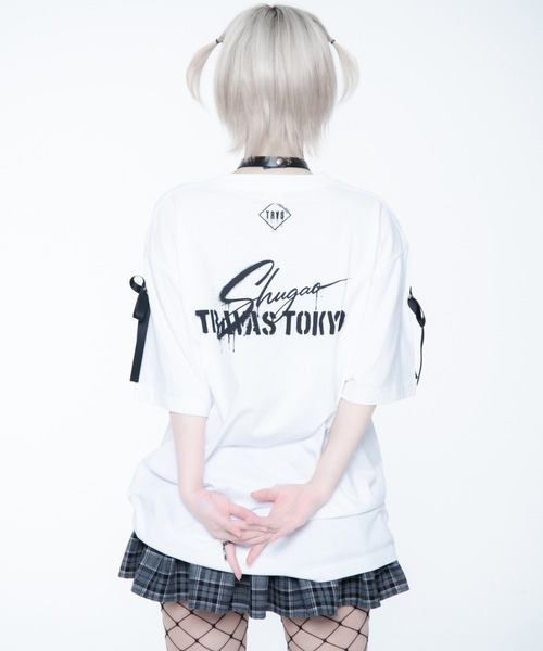 TRAVAS TOKYO（トラバス トウキョウ）の「TRAVAS TOKYO ×しゅがおコラボTEE/半袖Tシャツ（Tシャツ/カットソー・レディース・ホワイト/ブラック・FREE）」の11枚目の写真