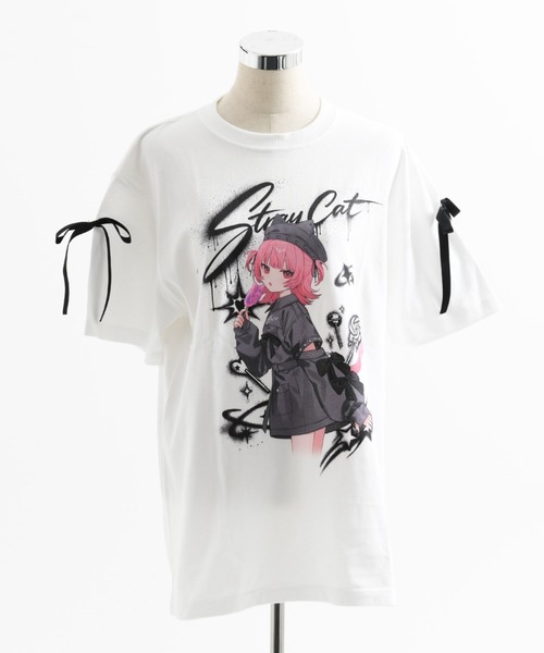 TRAVAS TOKYO（トラバス トウキョウ）の「TRAVAS TOKYO ×しゅがおコラボTEE/半袖Tシャツ（Tシャツ/カットソー・レディース・ホワイト/ブラック・FREE）」の19枚目の写真