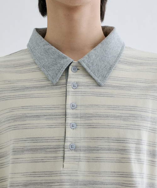 EPNK（イーピーエヌケー）の「Multi border rugger shirts / マルチボーダーラガーシャツ（Tシャツ/カットソー・メンズ・ブラック/グレー・SMALL/MEDIUM/LARGE）」の19枚目の写真