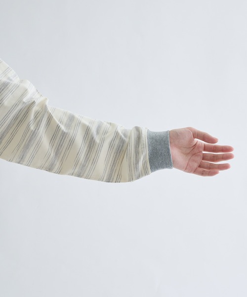 EPNK（イーピーエヌケー）の「Multi border rugger shirts / マルチボーダーラガーシャツ（Tシャツ/カットソー・メンズ・ブラック/グレー・SMALL/MEDIUM/LARGE）」の21枚目の写真